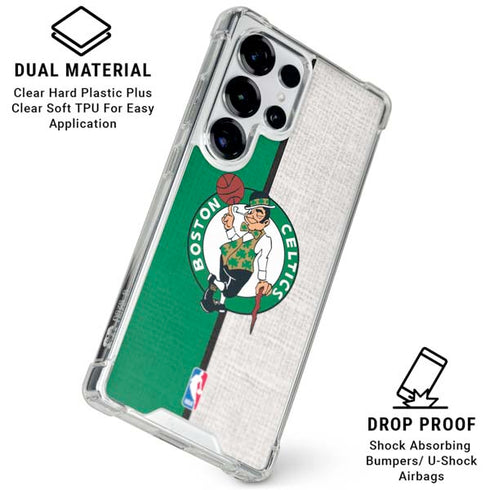 NBA Boston Celtics Canvas Galaxy S26 Ultra Clear Case