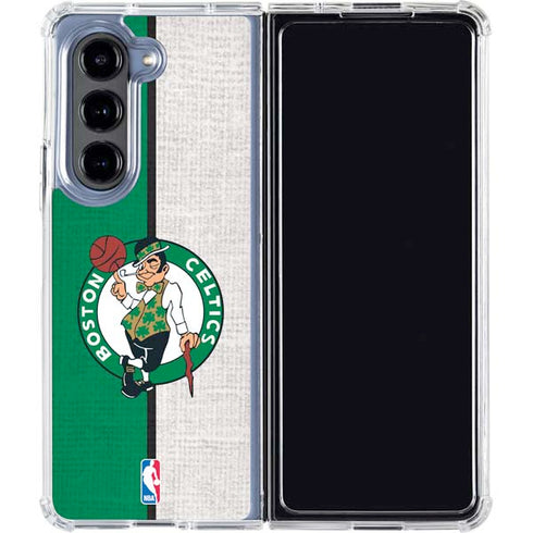 NBA Boston Celtics Canvas Galaxy Z Fold5 5G Clear Case