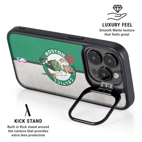 NBA Boston Celtics Canvas iPhone 14 Pro Max Kickstand Case