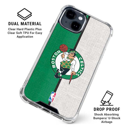 NBA Boston Celtics Canvas iPhone 15 Clear Case