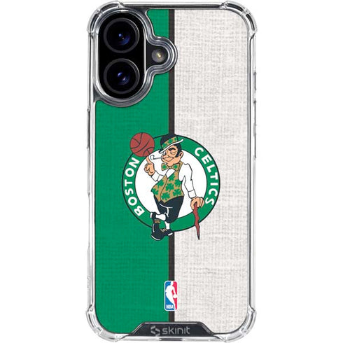 NBA Boston Celtics Canvas iPhone 16 Plus Clear Case