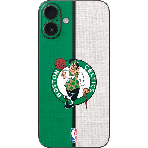 NBA Boston Celtics Canvas iPhone 16 Plus Skin