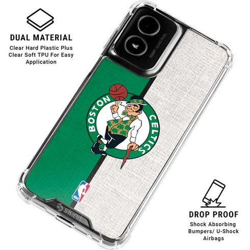 NBA Boston Celtics Canvas Moto G Power 5G (2024) Clear Case