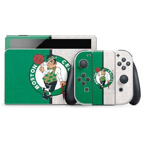 NBA Boston Celtics Canvas Nintendo Skins