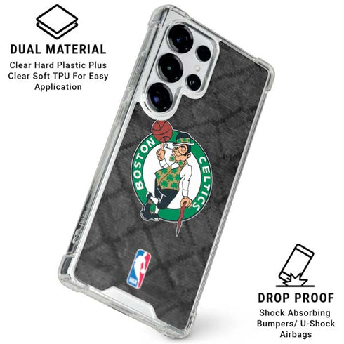 NBA Boston Celtics Dark Rust Galaxy S25 Ultra Clear Case