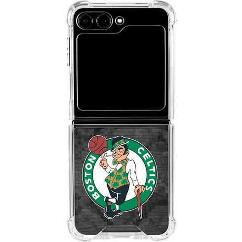 NBA Boston Celtics Dark Rust Galaxy Z Flip6 Clear Case