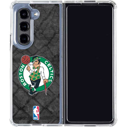 NBA Boston Celtics Dark Rust Galaxy Z Fold5 5G Clear Case