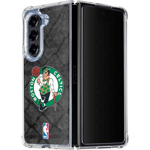NBA Boston Celtics Dark Rust Galaxy Z Fold5 5G Clear Case