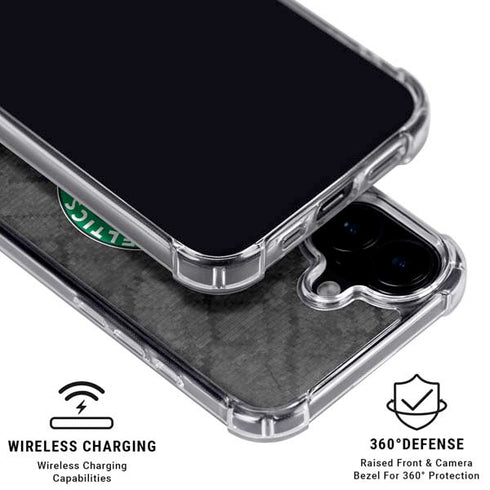 NBA Boston Celtics Dark Rust iPhone 16 Clear Case