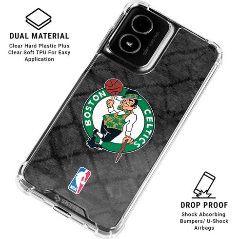 NBA Boston Celtics Dark Rust Moto G Power 5G (2024) Clear Case