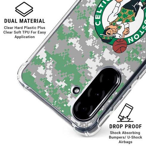 NBA Boston Celtics Digi Camo Galaxy A36 5G Clear Case