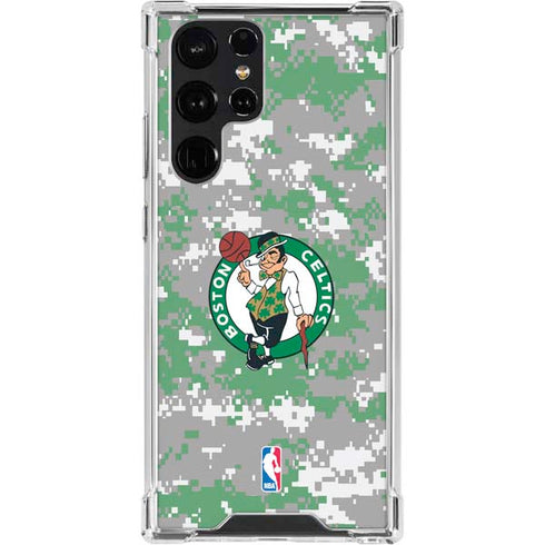 NBA Boston Celtics Digi Camo Galaxy S23 Ultra Clear Case