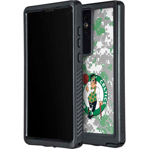 NBA Boston Celtics Digi Camo Galaxy S24 Ultra Waterproof Case