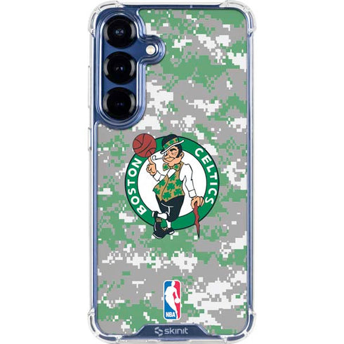 NBA Boston Celtics Digi Camo Galaxy S25 Clear Case