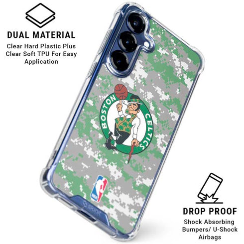 NBA Boston Celtics Digi Camo Galaxy S25 Plus Clear Case