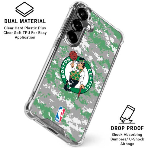 NBA Boston Celtics Digi Camo Galaxy S26 Clear Case