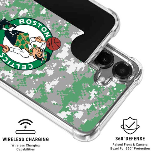 NBA Boston Celtics Digi Camo Galaxy S26 Plus Clear Case