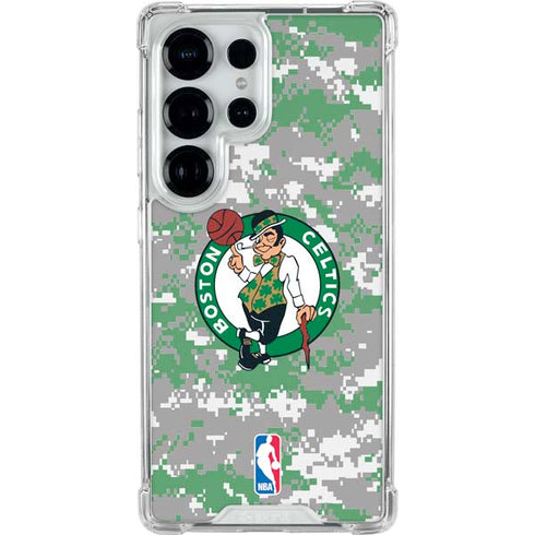 NBA Boston Celtics Digi Camo Galaxy S26 Ultra Clear Case