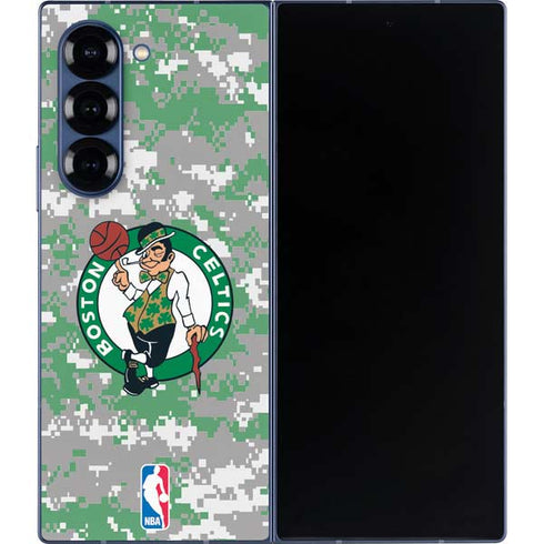 NBA Boston Celtics Digi Camo Galaxy Z Fold6 Skin