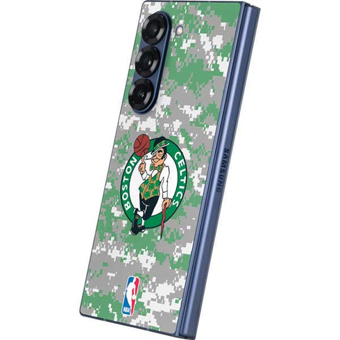 NBA Boston Celtics Digi Camo Galaxy Z Fold6 Skin