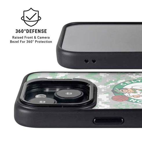 NBA Boston Celtics Digi Camo iPhone 14 Plus Kickstand Case
