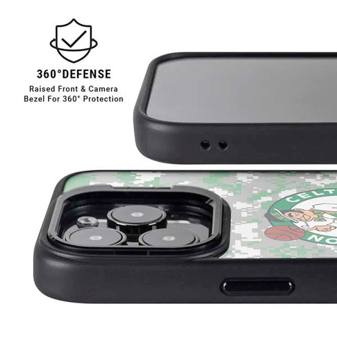 NBA Boston Celtics Digi Camo iPhone 14 Pro Max Kickstand Case