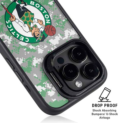 NBA Boston Celtics Digi Camo iPhone 14 Pro Max Kickstand Case