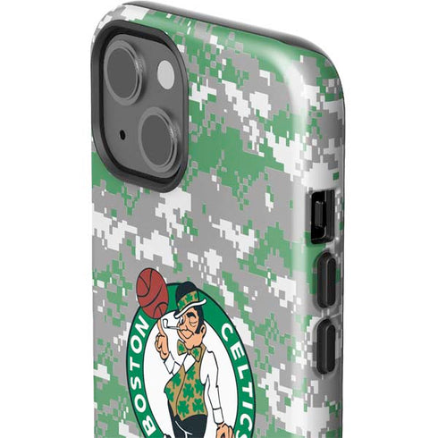 NBA Boston Celtics Digi Camo iPhone 15 Impact Case