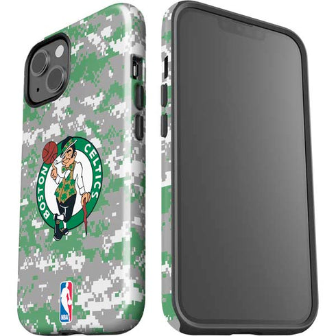 NBA Boston Celtics Digi Camo iPhone 15 Impact Case