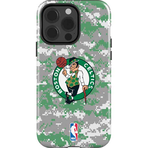 NBA Boston Celtics Digi Camo iPhone 15 Pro Impact Case