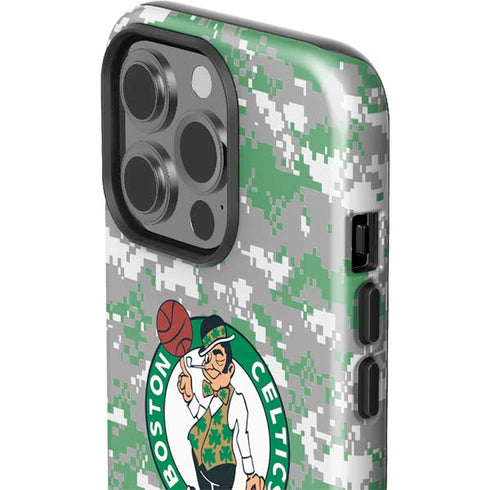 NBA Boston Celtics Digi Camo iPhone 15 Pro Impact Case