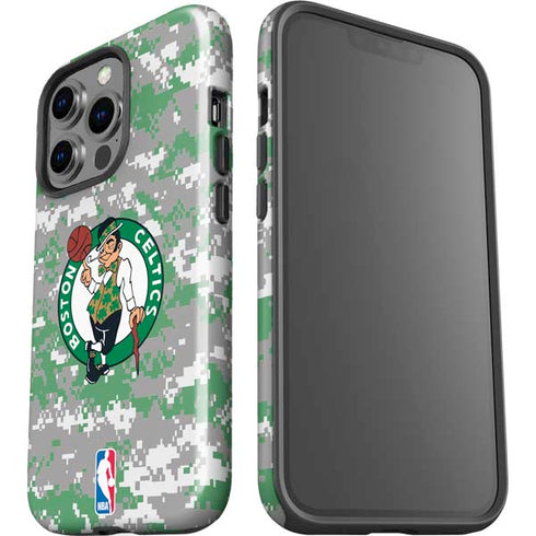 NBA Boston Celtics Digi Camo iPhone 15 Pro Impact Case