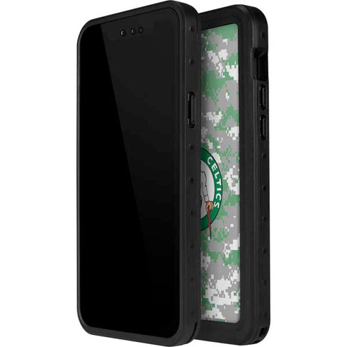 NBA Boston Celtics Digi Camo iPhone 15 Pro Waterproof Case