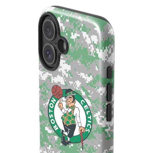 NBA Boston Celtics Digi Camo iPhone 16 Impact Case