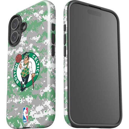 NBA Boston Celtics Digi Camo iPhone 16 Impact Case