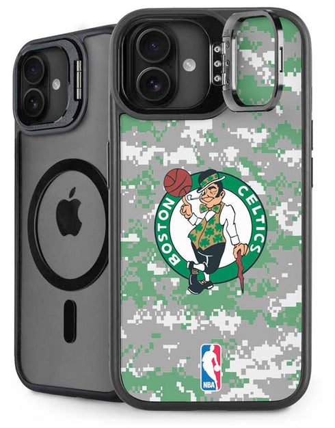 NBA Boston Celtics Digi Camo iPhone 16 Kickstand Case