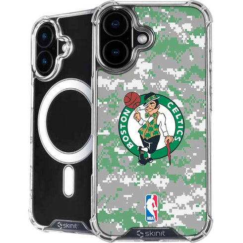NBA Boston Celtics Digi Camo iPhone 16 MagSafe Case
