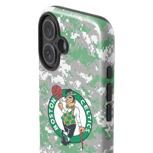 NBA Boston Celtics Digi Camo iPhone 16 Plus Impact Case