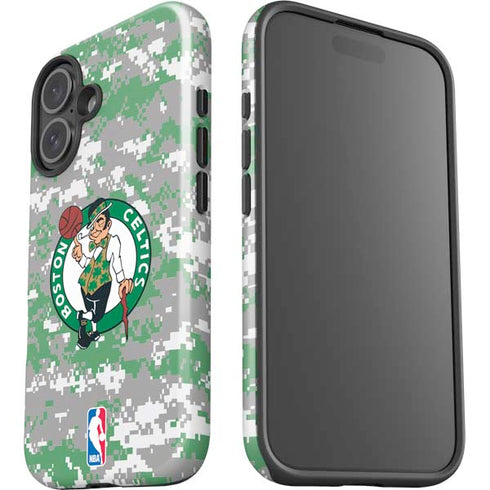 NBA Boston Celtics Digi Camo iPhone 16 Plus Impact Case