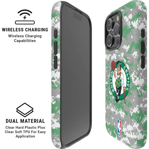 NBA Boston Celtics Digi Camo iPhone 16 Pro Magsafe Impact Case