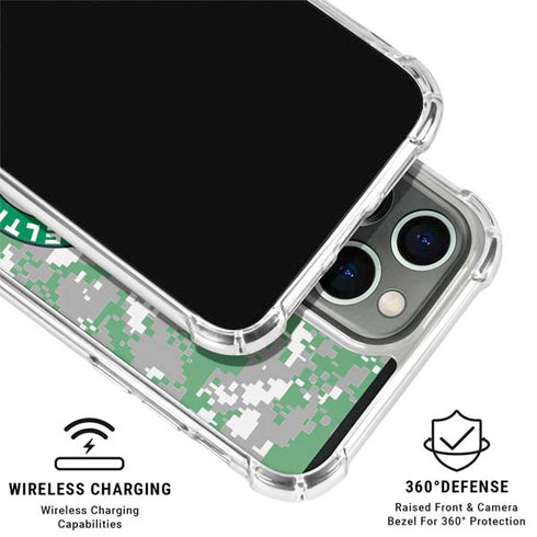 NBA Boston Celtics Digi Camo iPhone 16 Pro Max Clear Case