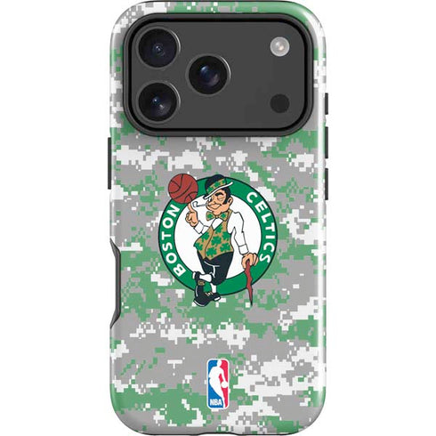 NBA Boston Celtics Digi Camo iPhone 18 Pro Impact Case