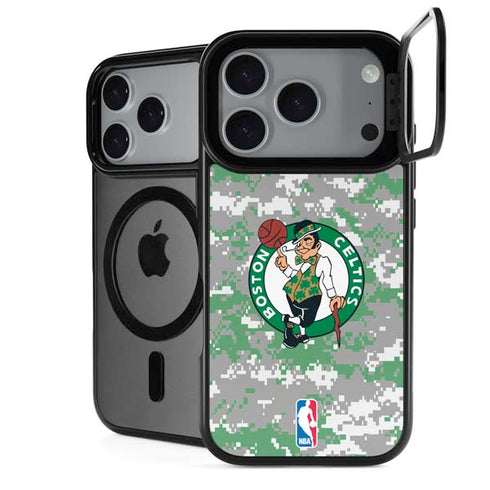 NBA Boston Celtics Digi Camo iPhone 18 Pro Kickstand Case