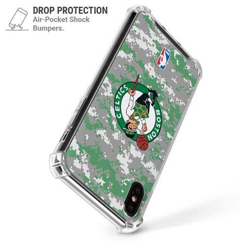 NBA Boston Celtics Digi Camo iPhone X/XS Clear Case