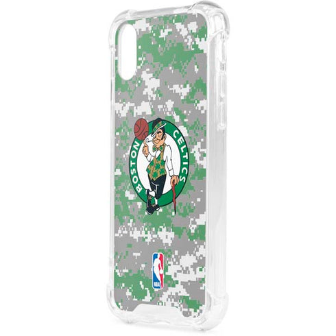 NBA Boston Celtics Digi Camo iPhone XS Clear Case
