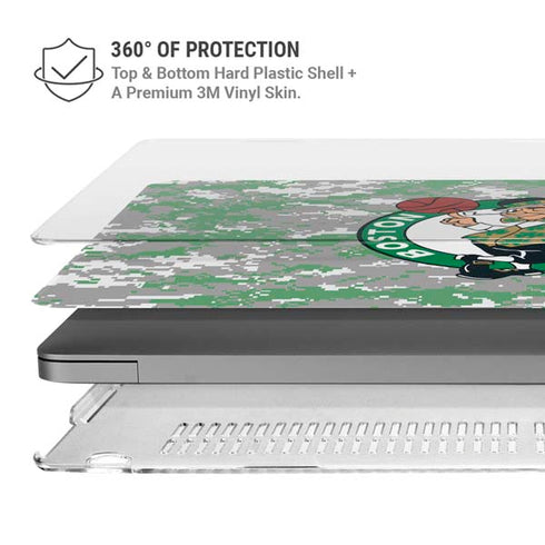NBA Boston Celtics Digi Camo MacBook Pro 14in (2021-24) Case plus Skin
