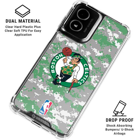 NBA Boston Celtics Digi Camo Moto G Power 5G (2024) Clear Case