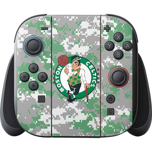 NBA Boston Celtics Digi Camo Nintendo Switch 2 (2025) with Joy-Con Skin