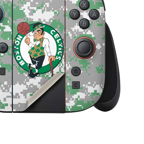 NBA Boston Celtics Digi Camo Nintendo Switch 2 (2025) Joy-Con Controller Skin