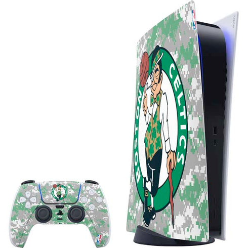 NBA Boston Celtics Digi Camo PlayStation PS5 Skins